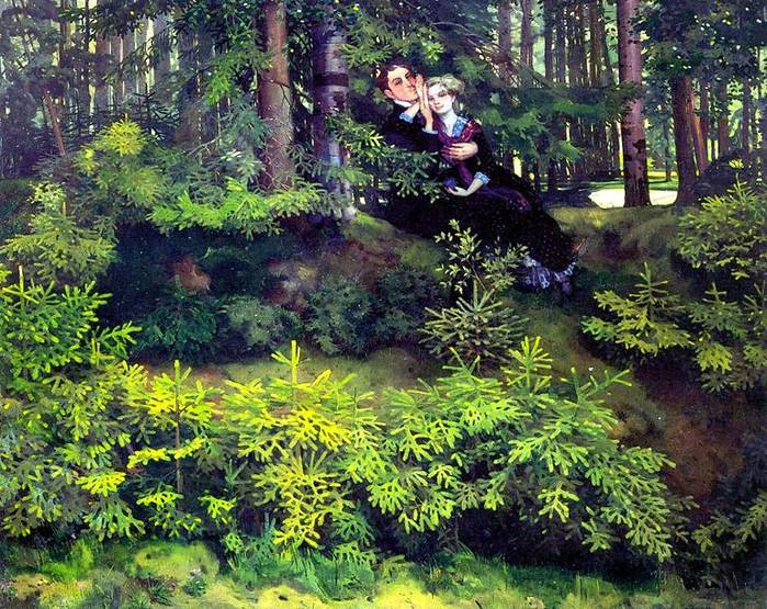 In The Woods by Konstantin Andreevich Somov